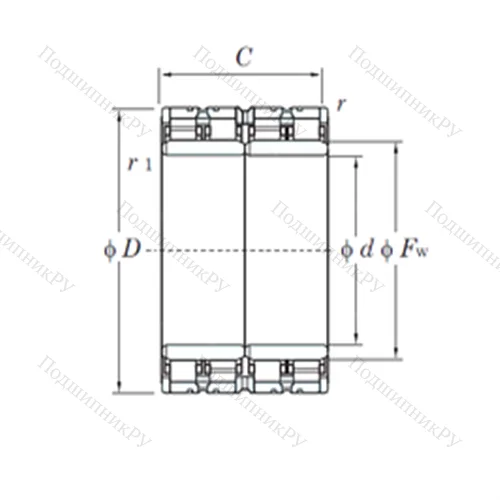 Подшипник роликовый радиальный 180FC 123870A