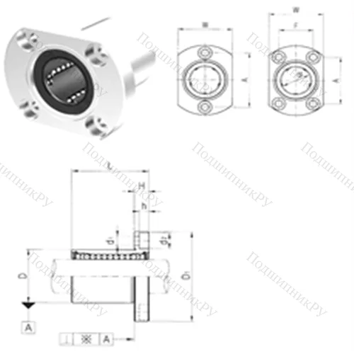 Подшипник шариковый линейный LMH 12 от производителя  Samick
