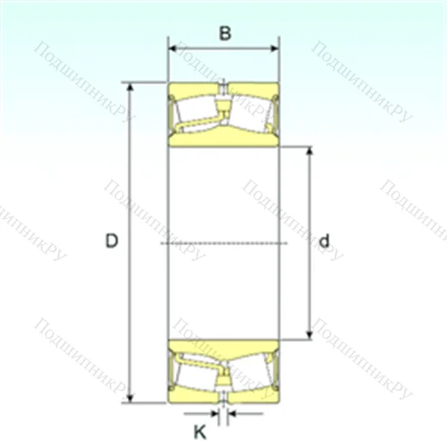 Подшипник роликовый радиальный самоцентрирующийся 23024-2RS от производителя  ISB