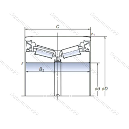 Подшипник роликовый радиально-упорный AR 100-38