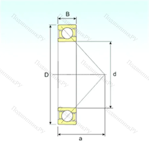 Подшипник шариковый радиально-упорный 7084 B от производителя  ISB