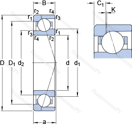 Подшипник 71922 ACE/HCP 4AH 1