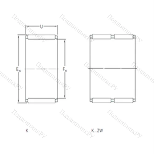 Подшипник игольчатый радиальный K 75x83x35ZW