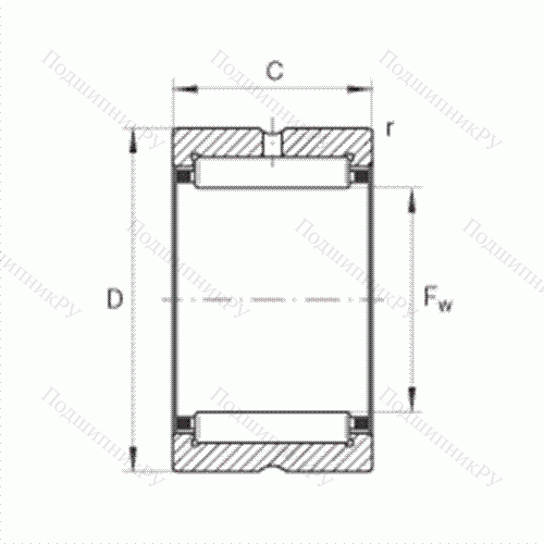 Подшипник роликовый игольчатый RNA 4830 от производителя  INA Подшипник роликовый игольчатый RNA 4830 от производителя  INA