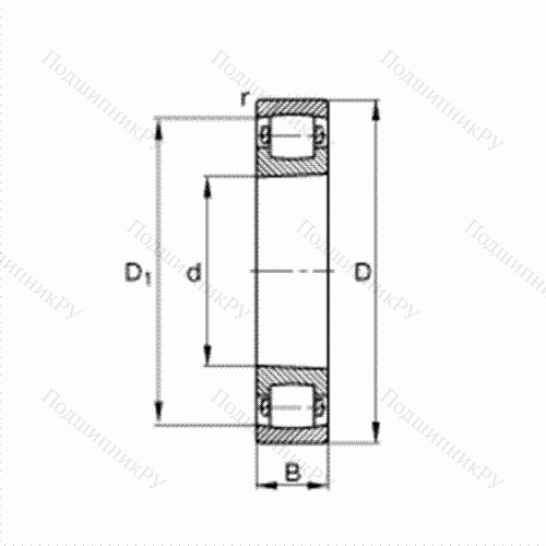 Подшипник роликовый однорядный сферический 20224-K-MB-C 3 от производителя  FAG Подшипник роликовый однорядный сферический 20224-K-MB-C 3 от производителя  FAG