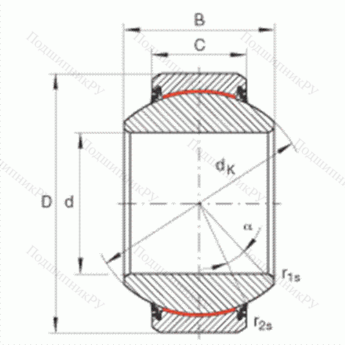 Подшипник шарнирный GE 140-FW-2RS