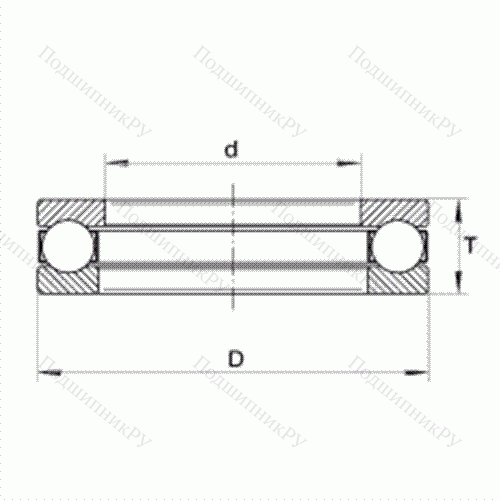 Подшипник шариковый упорный W 1-3/8 от производителя  INA