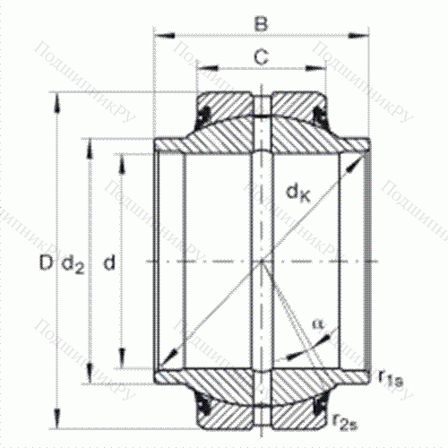 Подшипник шарнирный GE 45-HO-2RS