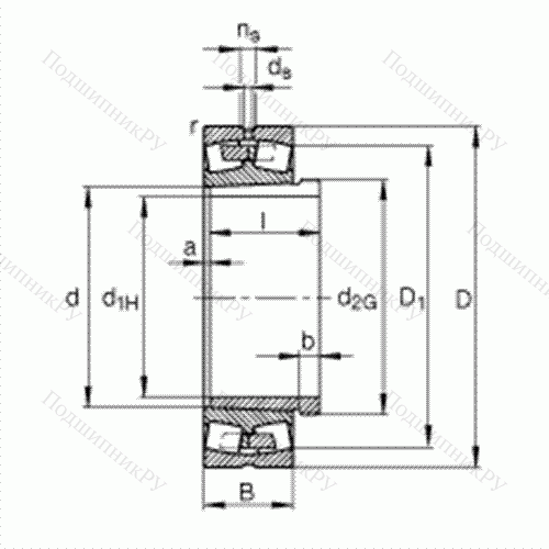 Подшипник роликовый самоустанавливающийся 23126-E 1A-K-M + AHX 3126 от производителя  FAG