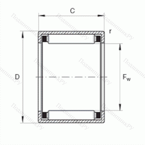 Подшипник роликовый игольчатый с одним наружным штампованным кольцом HK 0609