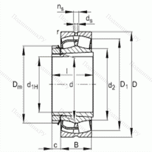 Подшипник роликовый самоустанавливающийся 22240-E 1-K + H 3140 от производителя  FAG