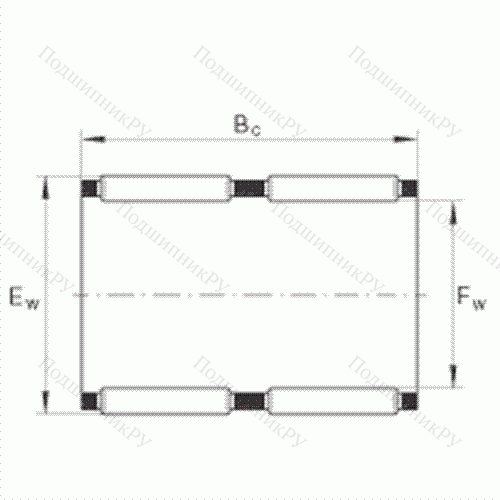 Подшипник роликовый игольчатый без колец K 75X 83X 35-ZW