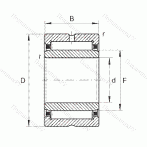 Подшипник роликовый игольчатый NA 4914 от производителя  INA Подшипник роликовый игольчатый NA 4914 от производителя  INA