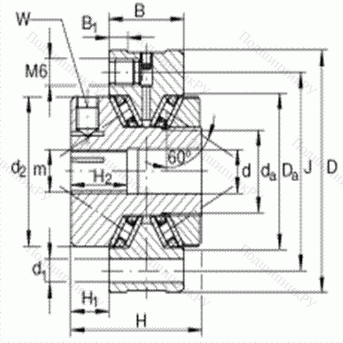 Роликоподшипник упорно-радиальный игольчатый ZAXFM 1555 от производителя  INA Роликоподшипник упорно-радиальный игольчатый ZAXFM 1555 от производителя  INA
