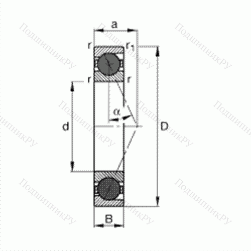 Подшипник шпиндельный HCB 71921-E-T-P 4S от производителя  FAG Подшипник шпиндельный HCB 71921-E-T-P 4S от производителя  FAG